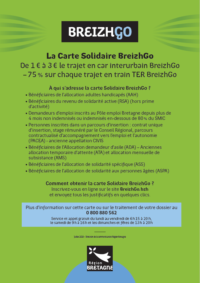 carte solidaire BreizhGo