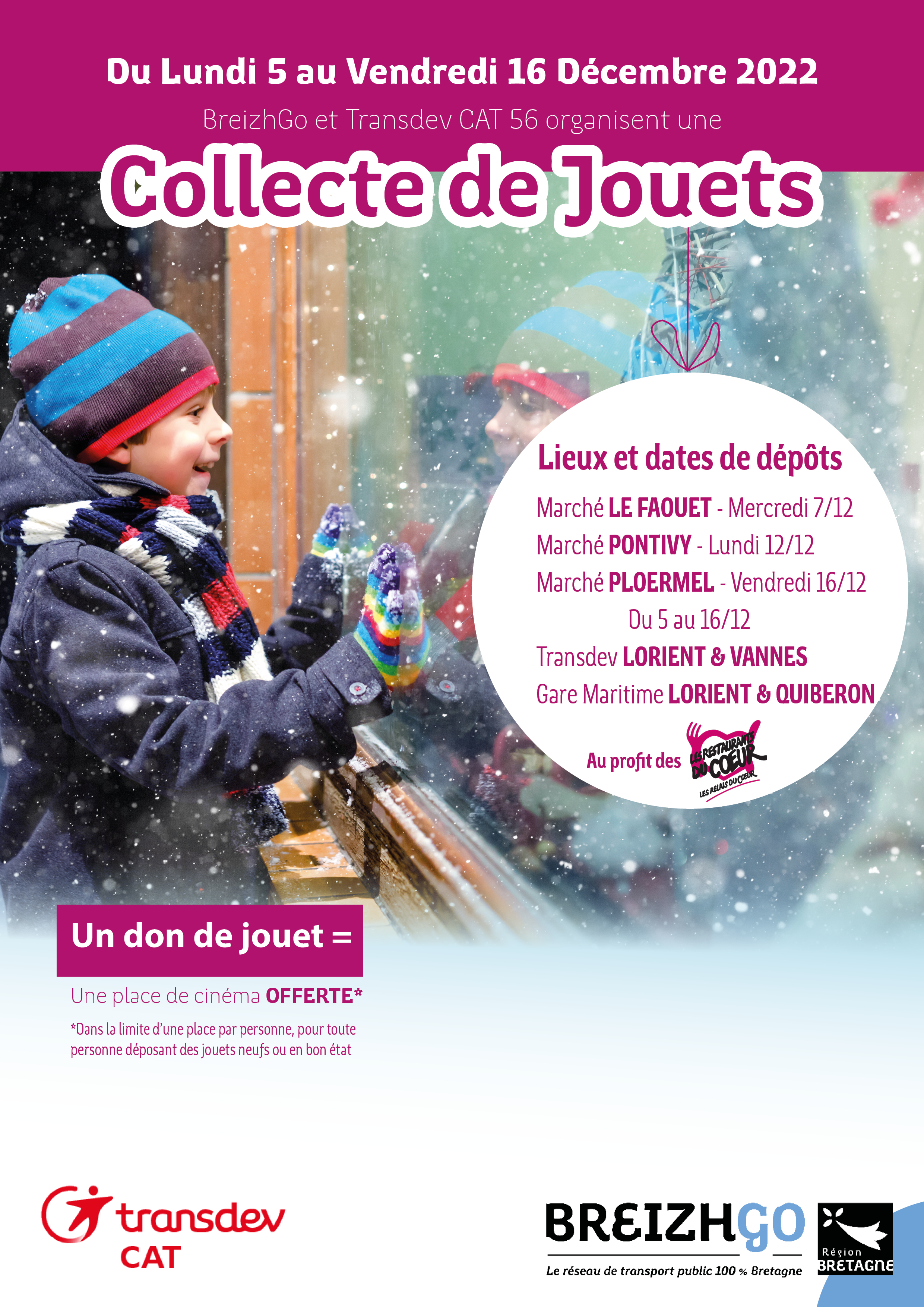 Affiche collecte de jouets BreizhGo