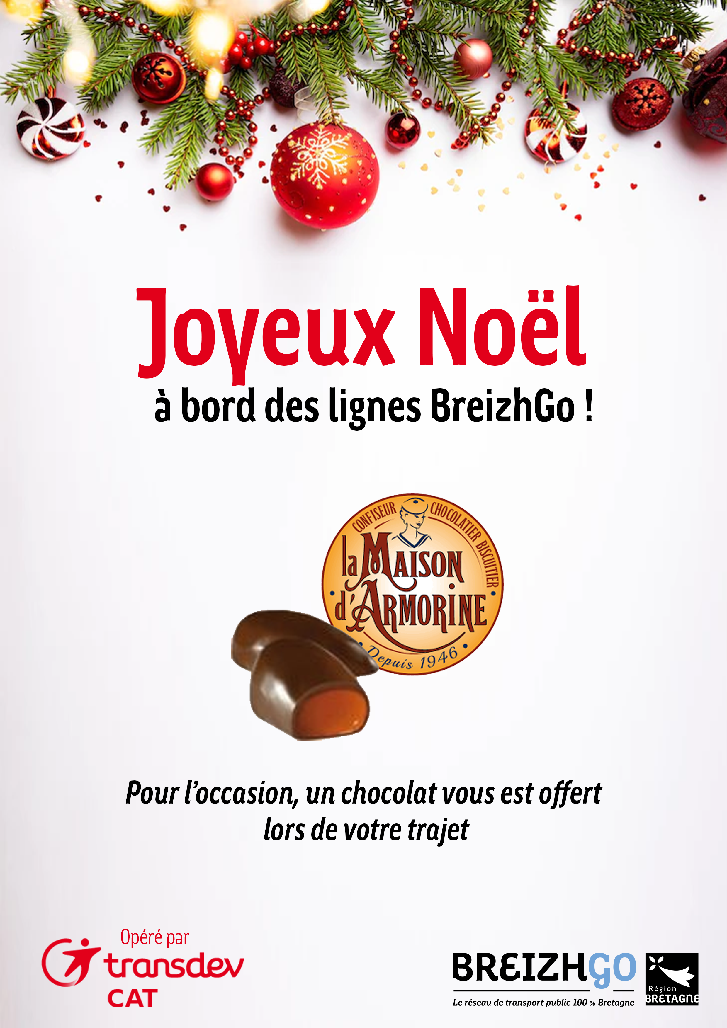 Opération Noël BreizhGo - Distribution chocolat