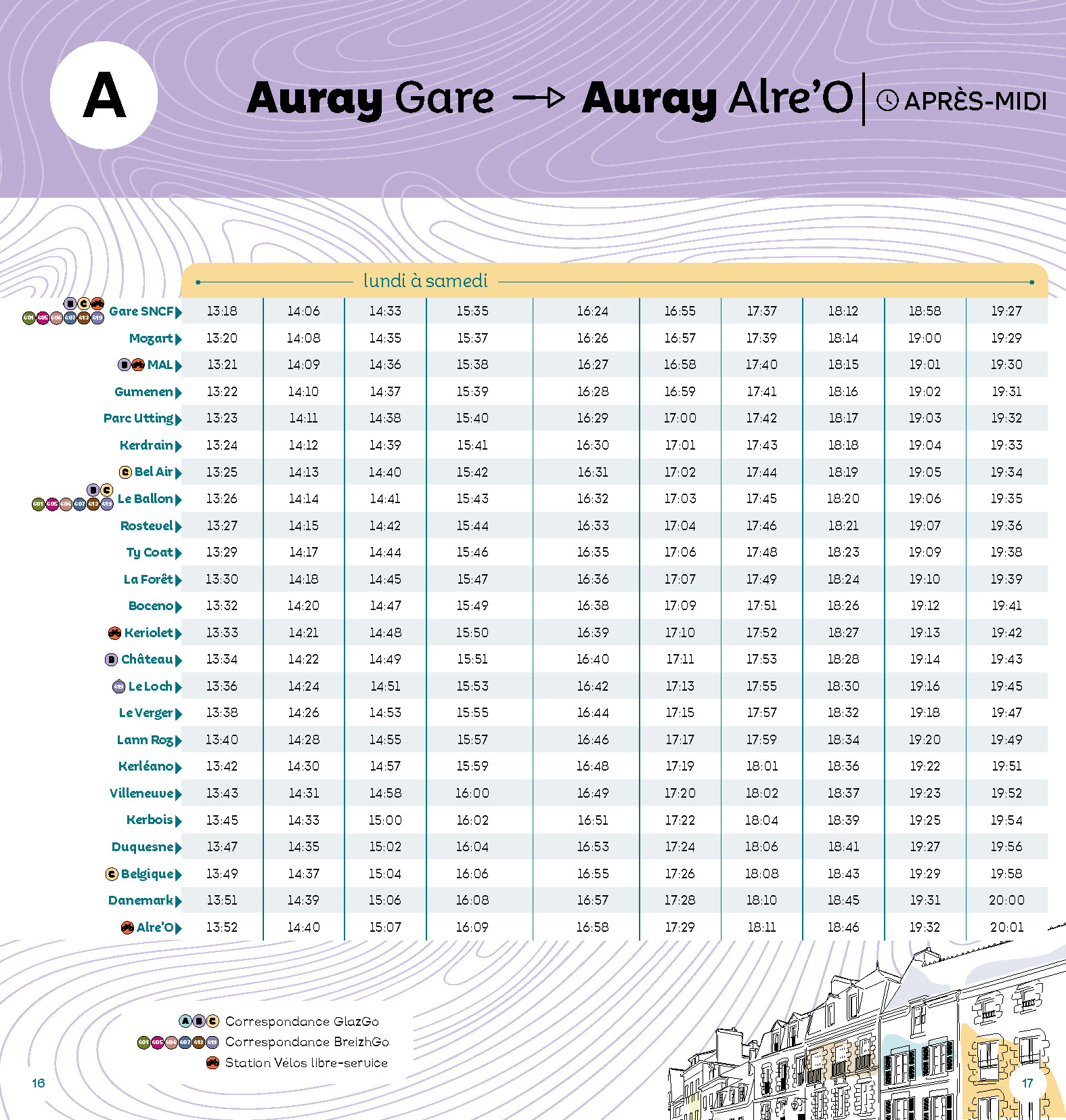 horaires glazgo ligne 3